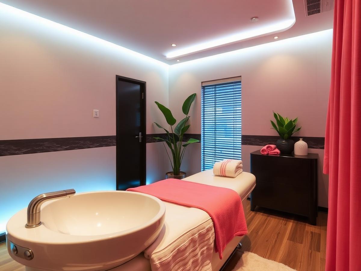 Sala de Head SPA com lavatório reclinável