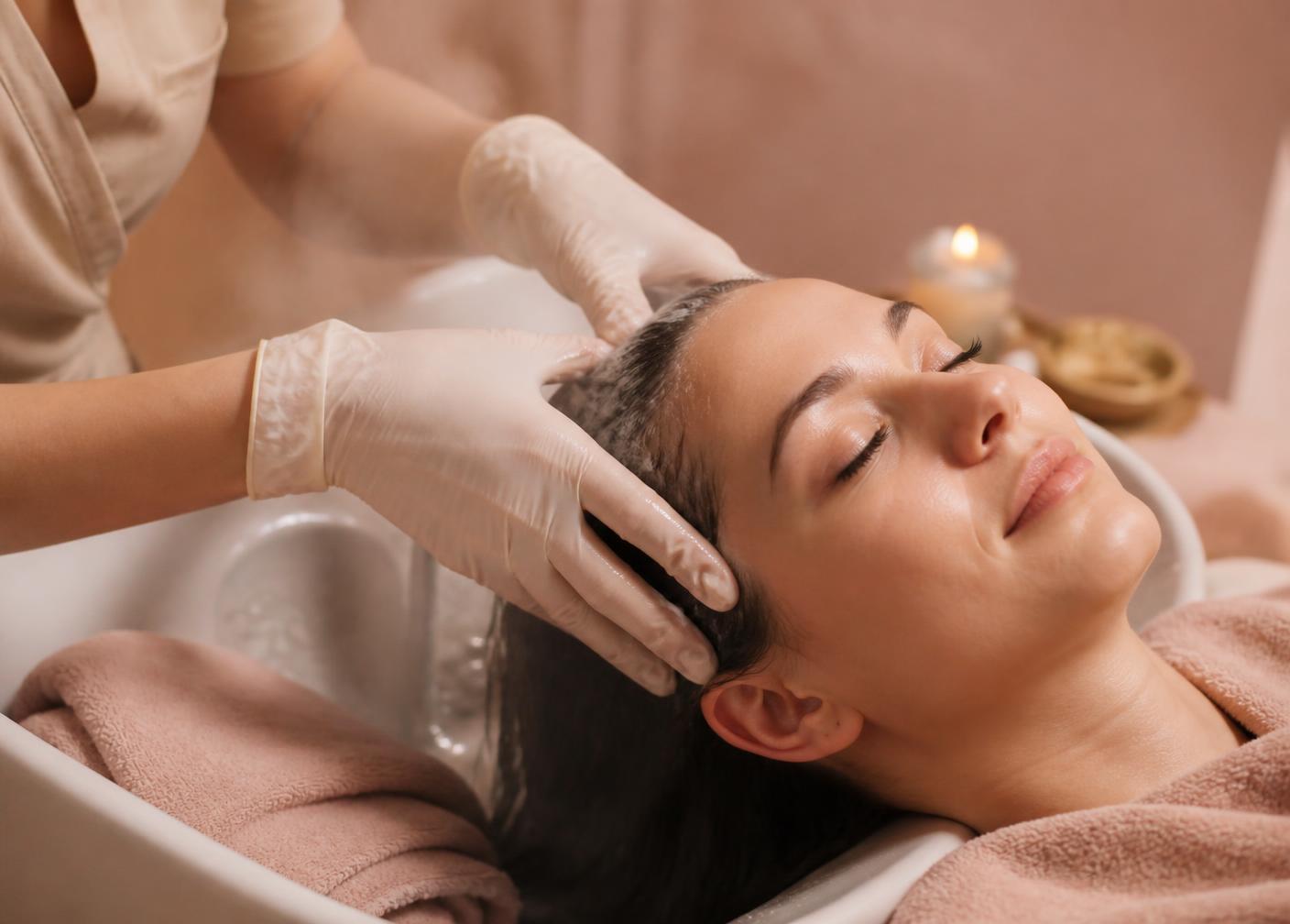 Sessão de Head SPA com massagem craniana na AMORALIS